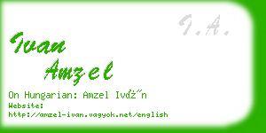 ivan amzel business card